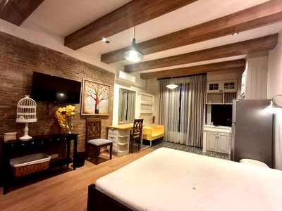 คอนโดให้เช่า : POS Seven Star Condo โซนเจ็ดยอด ตกแต่งห้องสไตล์อบอุ่น เหมือนอยู่โรงแรม Boutique