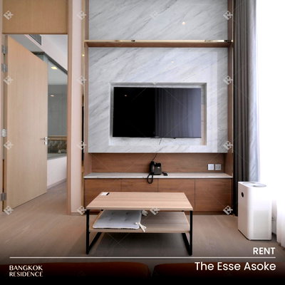 Condos for rent : Rental Condo 🌇 The Esse Asoke, 2BR 75 sq.m. 65K 💎 Beautiful Modern Unit at a Great Price, Near MRT Sukhumvit 