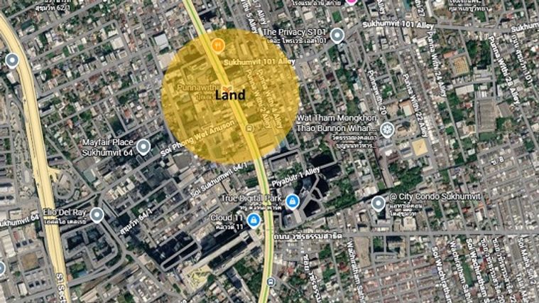 Land for sale, 1100 sq wah, Phra Khanong