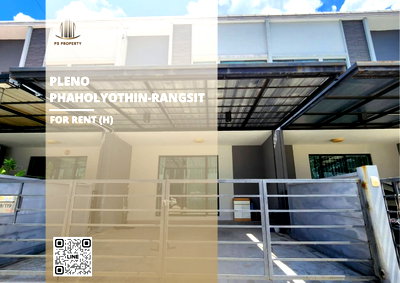 Townhouses for rent Pathumthani : Townhouse for rent 🔥 Pleno Phaholyothin-Rangsit 🔥 3 bedrooms, 2 bathrooms; fully furnished and equipped with appliances.