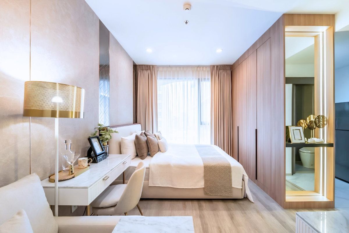รูป 🔥 IDEO Mobi Asoke ห้อง Studio ชั้น 35 ขนาด 29 ตร.ม. วิวเมืองสุดสวย ใกล้ MRT พระราม 9–เพชรบุรี เพียง 24,000 บาท/เดือน! 🏙️✨ - รูปที่ 6/6