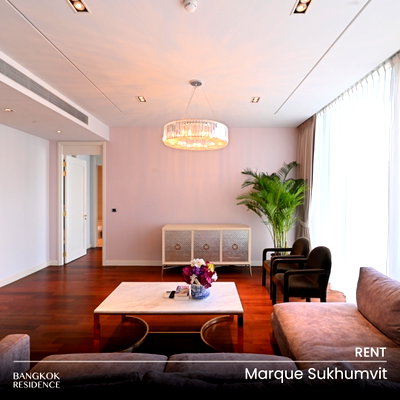 Condos for rent : Rental Condo 🌃 Marque Sukhumvit, 2BR 127 sq.m. 135K 💫 Beautiful High Floor Unit with a Stunning View, Near BTS Phrom Phong 