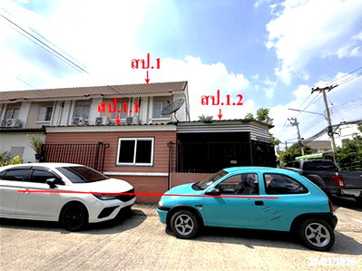 ทาวน์โฮม ม.รังสิต : ทาวน์เฮ้าส์ 30.5 ตร.วา บ้านพฤกษา 60 รังสิต-บางพูน เมืองปทุมธานี ปทุมธานี 2.5M