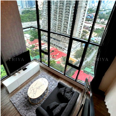 ขายคอนโด : 🏙️ FOR SALE | KNIGHTSBRIDGE SPACE RAMA 9 Rare Corner Duplex | Foreign Quota Available | THB 8.9M