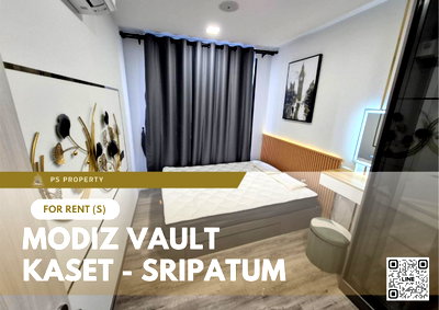 คอนโดให้เช่า : ให้เช่า 📍 MODIZ VAULT Kaset - Sripatum 📍 เฟอร์นิเจอร์ และ เครื่องใช้ไฟฟ้าครบ ใกล้ BTS บางบัว