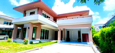 Houses for rent Ramkhamhaeng University 2 : Luxury detached house, 2 floors, 4 bedrooms, 110 sq m, 320 sq m, 4 bathrooms, Lotus Sukhapiban 2, 1 km., lake view, Sukhapiban 2 9-13 King Kaew 33-39