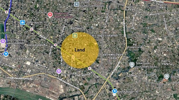 Land for sale, 300 sq wah, Watthana