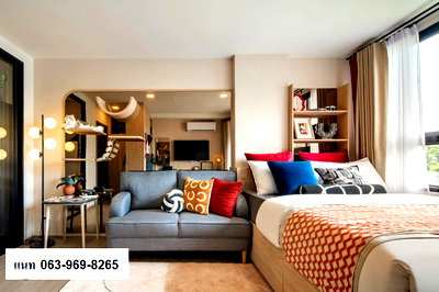 Condos for sale : 🔥 Pet-friendly condo🔥 25.5 sq.m rooms starting at 1.79 million baht. THE MUVE Sukhumvit 107 063-969-8265 Contact: Nat, Sansiri