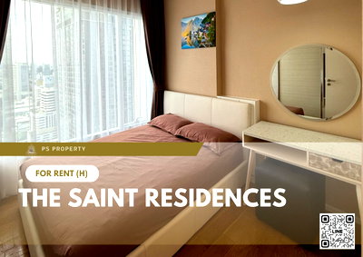 คอนโดให้เช่า : ให้เช่า 📍 The Saint Residences 📍 เฟอร์นิเจอร์ และ เครื่องใช้ไฟฟ้าครบ ใกล้ BTS ห้าแยกลาดพร้าว