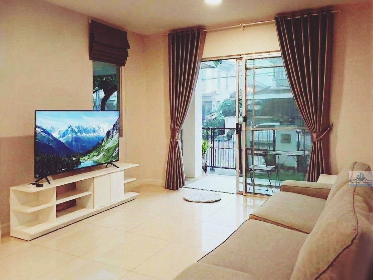 รูป 🚩⭐🍀ให้เช่าบ้านเดี่ยว สไตล์ Resort ส่วนตัว  มัณฑนา อ่อนนุช-วงแหวน 2  Renovate สดใหม่  พร้อมอยู่  Fully Furnish 2 มือลากกระเป๋าเข้าพักได้เลย🧳🎒 - รูปที่ 3/38