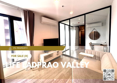 Condos for sale : Urgent Sale 📍 Life Ladprao Valley 📍 Beautiful unit, highest floor, unobstructed city view, near BTS Ha Yaek Lat Phrao.
