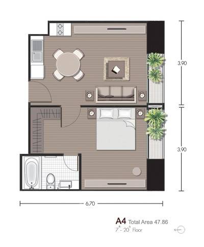 รูป ใกล้ BTS เอกมัย เพียง 200 ม. | คอนโด 1 ห้องนอน ชั้น 15 Noble Reveal Ekamai (ID 511883) - รูปที่ 14/14