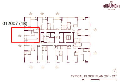 ขายคอนโด : The Monument Sathorn | 1 Bedroom ชั้น 20 ราคาพิเศษก่อนเปิดสำนักงานขาย
