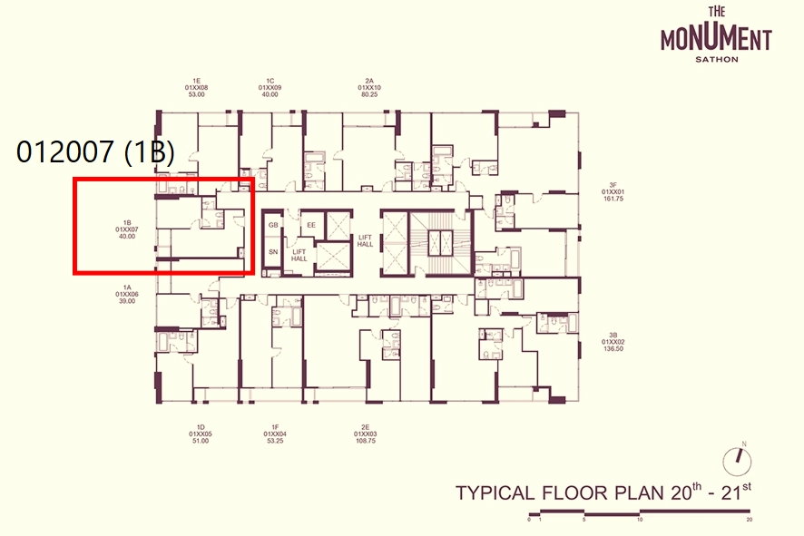 รูป The Monument Sathorn | 1 Bedroom ชั้น 20 ราคาพิเศษก่อนเปิดสำนักงานขาย - รูปที่ 1/11