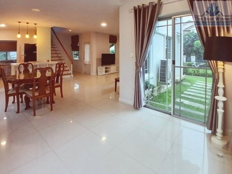 รูป 🚩⭐🍀ให้เช่าบ้านเดี่ยว สไตล์ Resort ส่วนตัว  มัณฑนา อ่อนนุช-วงแหวน 2  Renovate สดใหม่  พร้อมอยู่  Fully Furnish 2 มือลากกระเป๋าเข้าพักได้เลย🧳🎒 - รูปที่ 10/38