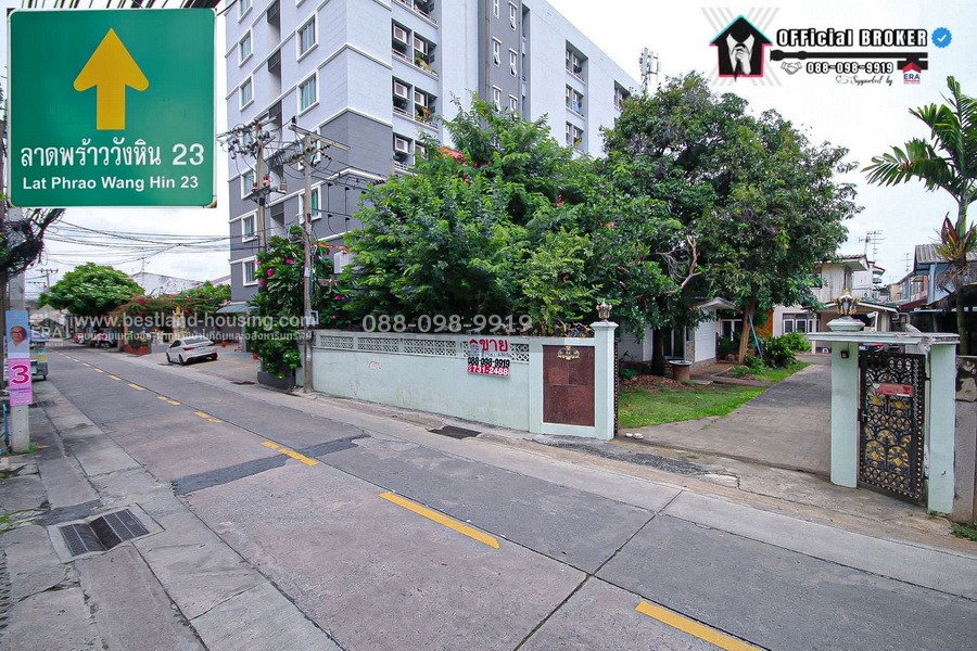รูป ขายที่ดิน ลาดพร้าว 41 (ซอยภาวนา)แถมบ้านเดี่ยว 169 ตร.ว. ใกล้รถไฟฟ้า 450 ม. MRT ภาวนา #รถไฟฟ้าสายสีเหลือง ทำเลดี อยู่ต้นซอย ที่ดินแปลงสวย รูปสี่เหลี่ยม - รูปที่ 15/17
