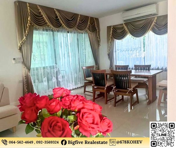 4-bed house for rent, 74 sq wah, Mantana Kalapapruek - Wongwaen