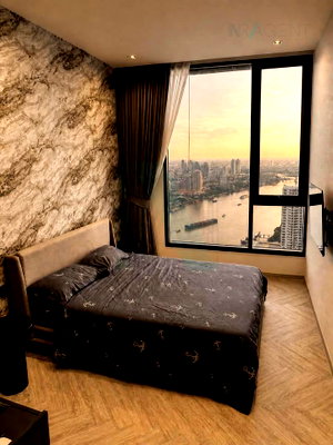 Condos for rent : 🔺 For Rent Condo CHAPTER CHAROENNAKHORN-RIVERSIDE Building A, Floor 42,2 bed room, Room size 78.00 sqm