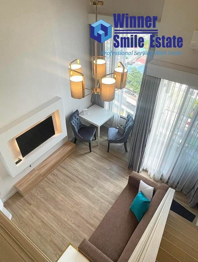 ✨ห้องสวย ราคาพิเศษ! Duplex 2 ชั้น เพดานสูง หรูหราตรงข้ามแฟชั่น ใกล้ MRT สีชมพู สถานีวงแหวนตะวันออก