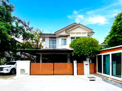 บ้านเดี่ยวให้เช่า : ให้เช่าบ้านเดี่ยว มัณฑนา เลค วัชรพล (87 ตร.ว.) 6 นอน 3 น้ำ พร้อมอยู่ ใกล้ทางด่วน 
