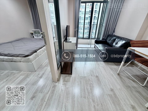 Bestdeal ให้เช่า 1 ห้องนอน 31ตรม.ราคา 15,000/เดือนเท่านั้น เฟอร์นิเจอร์และเครื่องใช้ไฟฟ้าครบ“IDEO MOBI RAMA 9” ใกล้MRT และ เซ็นทรัลพระราม 9