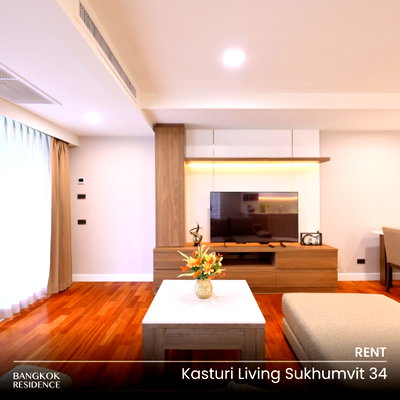 คอนโดให้เช่า : Kasturi Living Sukhumvit 34 ✨ Elegant unit with refined design, ready to-move-in 💚 ใกล้ BTS ทองหล่อ