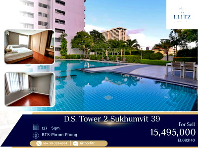 ขายคอนโด : ✨  Unbeatable Spatial freedom near Phrom Phong For Sale  | Beautifully Upgraded - Real Unit available for immediate appointment ✨
