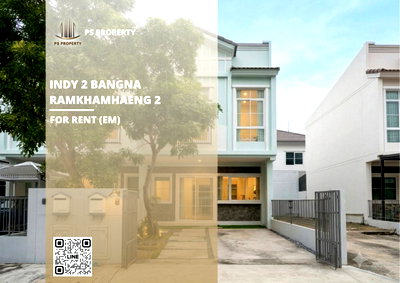 Townhouses for rent Mega Bangna : Townhouse for rent ✨ Indy 2 Bangna-Ramkhamhaeng 2 ✨ 2 bedrooms, 3 bathrooms; fully furnished and equipped with electrical appliances.