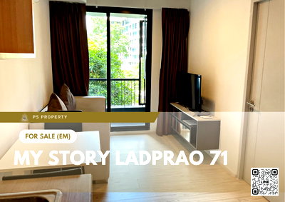 Condos for sale : Urgent Sale 📍 My Story Ladprao 71 📍 Fully furnished and equipped with appliances; near Crystal Park.