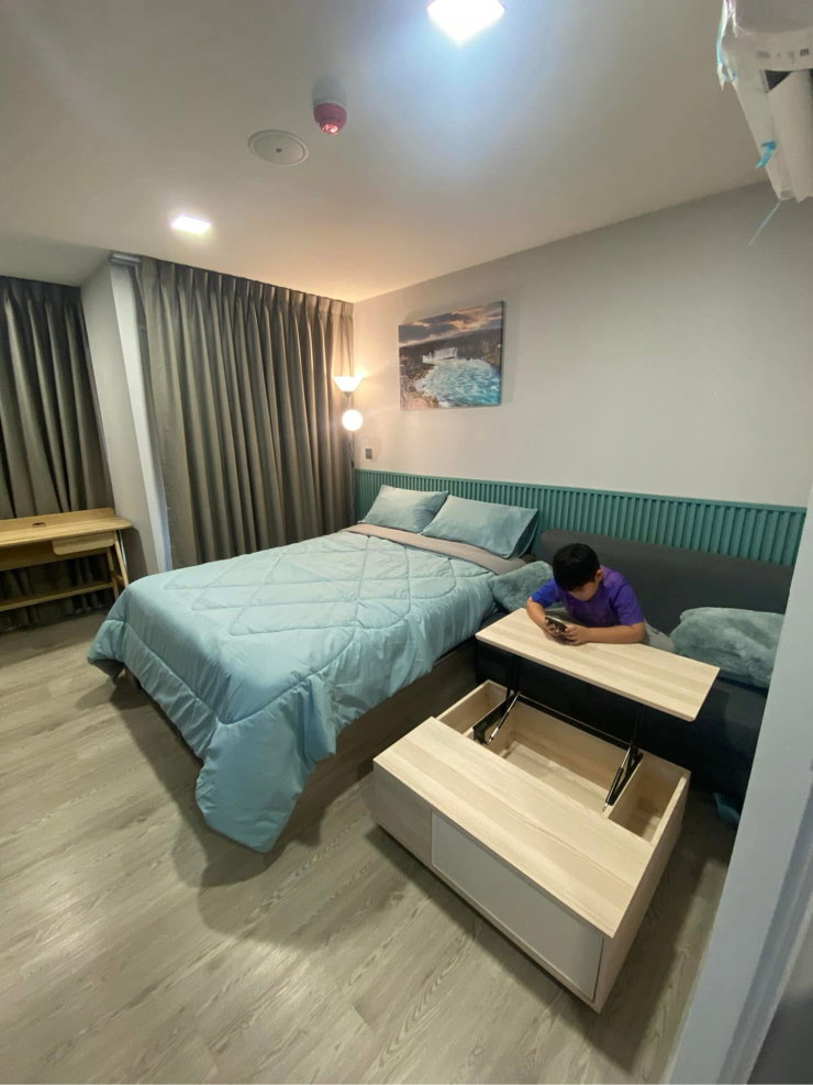 📢ให้เช่า Kave town Island ข้างม.กรุงเทพ ตึก C ชั้น 6 ขนาด 22.6 sqm วิวนอก ครัวแยก