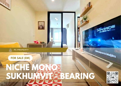 Condos for sale : Urgent Sale 🔥 Niche Mono Sukhumvit - Bearing 🔥 Newly renovated; fully furnished and equipped with appliances. Close to BTS Bearing.