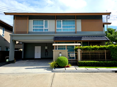 บ้านเดี่ยว อิมแพคเมืองทอง : บ้านเดี่ยว อณาสิริ สรงประภา หลังคาโซลาร์เซล 5kW + ที่ชาร์จ EV แปลงหัวมุมติดสวน