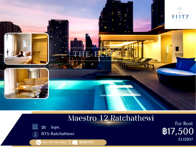 คอนโดให้เช่า : ✨ Cozy European-Style Residence Near BTS Ratchathewi | Walking Distance to Siam Shopping District ✨