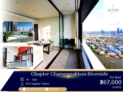 คอนโดให้เช่า : ✨ Premium High-Floor Waterfront Residence on Charoennakhon -  Panoramic Chao Phraya River Views | Minutes to ICONSIAM & BTS Krung Thon Buri ✨ 