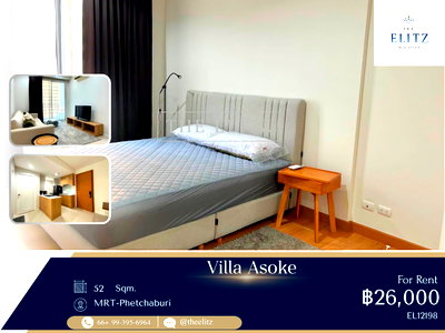 คอนโดให้เช่า : ✨ High-Rise Luxury Living on Phetchaburi-Asoke Road | Direct Access to MRT Phetchaburi & Airport Rail Link ✨