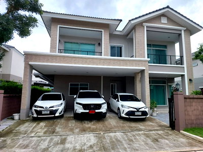 บ้านเดี่ยวให้เช่า : HR3786ให้เช่า บ้านเดี่ยวหรู 2 ชั้น ลัดดารมย์ วงแหวน-รามอินทรา แบบบ้าน Boston (332 ตร.ม. 91 ตร.ว.) บ้านหันทิศใต้ พร้อมเข้าอยู่