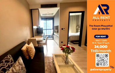 Condos for rent : 🔥 The Room Phayathai: Beautiful 1 Bedroom condo on the 16th floor, 37 sq.m., city view, in the heart of Phayathai, near BTS Phayathai. 🏙️✨