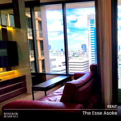 Condos for rent : Rental Condo 🌇 The Esse Asoke, 2BR 74 sq.m. 57K ⚡️ Great Value Unit, Near MRT Sukhumvit 
