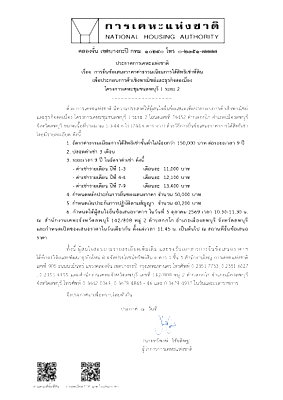 เช่าที่ดิน ม.รามคำแหง ลพบุรี : การเคหะแห่งชาติ ประกาศการยื่นข้อเสนอราคาค่าธรรมเนียมการได้สิทธิเช่าที่ดิน จังหวัด ลพบุรี เนื้อที่ประมาณ 1-3-44.6 ไร่ 