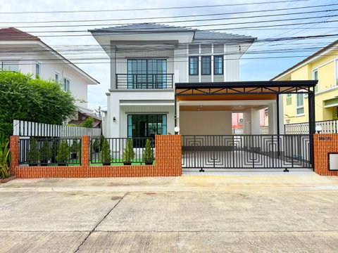 บ้านเดี่ยวหลังใหญ่ ตกแต่งรีโนเวทใหม่ ทำเลดี หมู่บ้านราชพฤกษ์ รามอินทรา-หทัยราษฎร์ ถนนหทัยราษฎร์ บางชัน คลองสามวา กว้างขวาง สวยพร้อมอยู่