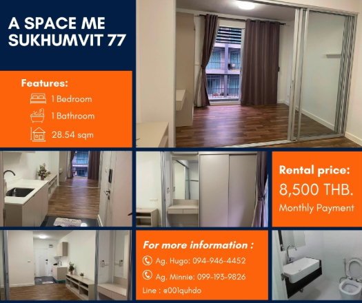 🌴 For Rent & Sale 🏊 A Space Me Sukhumvit 77 🏊 NO-006