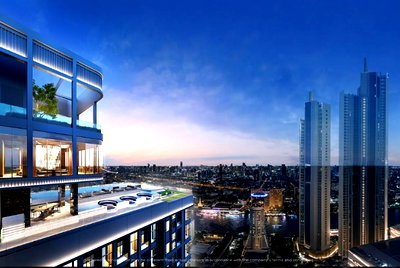 ขายคอนโด : ขายดาวน์ RHYTHM   Charoennakorn Iconic | 2 Bedroom Rare Unit 95 ตร.ม.