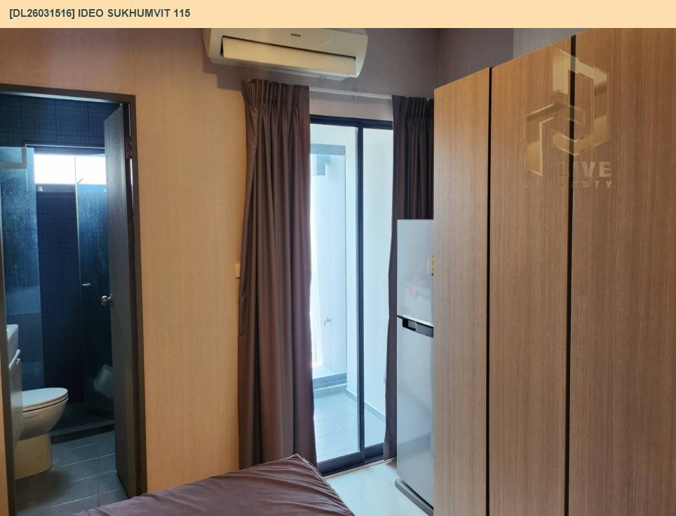 รูป MDL26031516ให้เช่าคอนโด ไอดีโอ สุขุมวิท 115(IDEO Sukhumvit 115) เครื่องใช้ไฟฟ้าครบ พร้อมเข้ายู่โทรด่วน 063-869-2663LineID @952jdxxk - รูปที่ 5/7