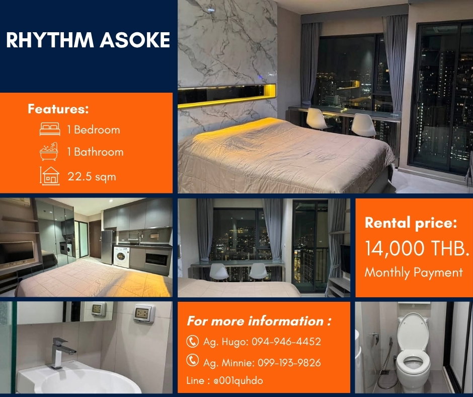 🌆 For Rent ✨ Rhythm Asoke ✨ NO-007