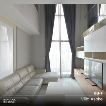 เช่าคอนโด 🌇 Villa Asoke 2นอน 80ตร.ม. 40k 💎 ห้องสวย วิวดีด้านหน้า พร้อมเข้าอยู่ ใกล้ MRT เพชรบุรี 