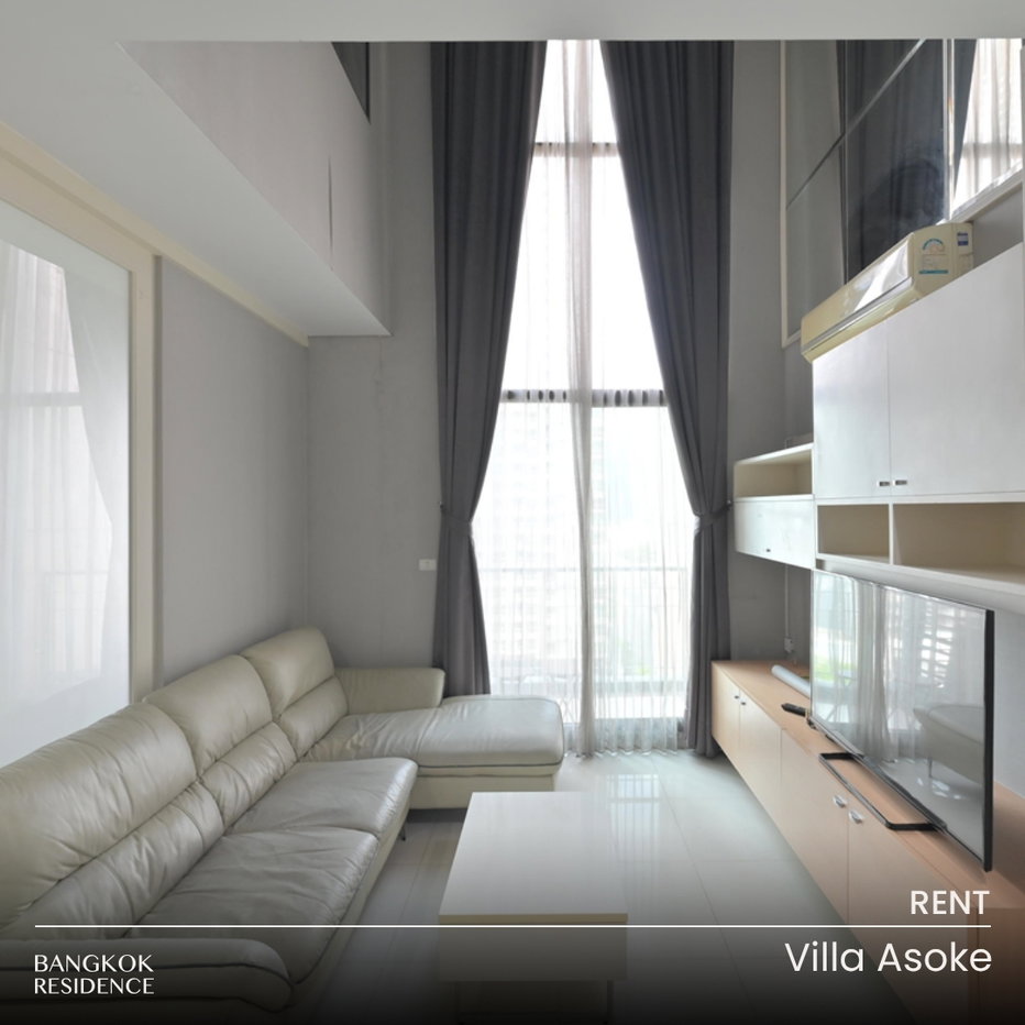 รูป เช่าคอนโด 🌇 Villa Asoke 2นอน 80ตร.ม. 40k 💎 ห้องสวย วิวดีด้านหน้า พร้อมเข้าอยู่ ใกล้ MRT เพชรบุรี  - รูปที่ 1/11