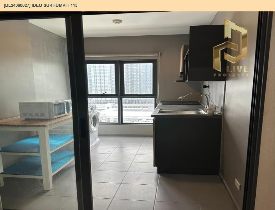 รูป MDL24060027 ให้เช่าคอนโด ไอดีโอ สุขุมวิท 115(IDEO Sukhumvit 115) เครื่องใช้ไฟฟ้าครบ พร้อมเข้ายู่โทรด่วน 063-869-2663LineID @952jdxxk - รูปที่ 2/12