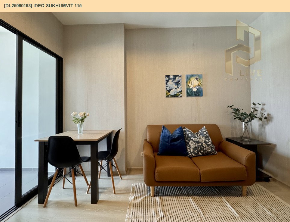 รูป MDL25060193 ให้เช่าคอนโด ไอดีโอ สุขุมวิท 115(IDEO Sukhumvit 115) เครื่องใช้ไฟฟ้าครบ พร้อมเข้ายู่โทรด่วน 063-869-2663LineID @952jdxxk - รูปที่ 2/8