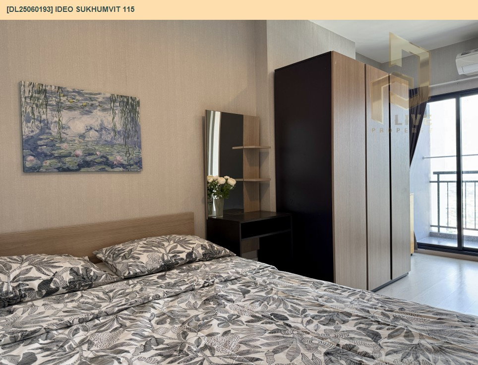 รูป MDL25060193 ให้เช่าคอนโด ไอดีโอ สุขุมวิท 115(IDEO Sukhumvit 115) เครื่องใช้ไฟฟ้าครบ พร้อมเข้ายู่โทรด่วน 063-869-2663LineID @952jdxxk - รูปที่ 6/8