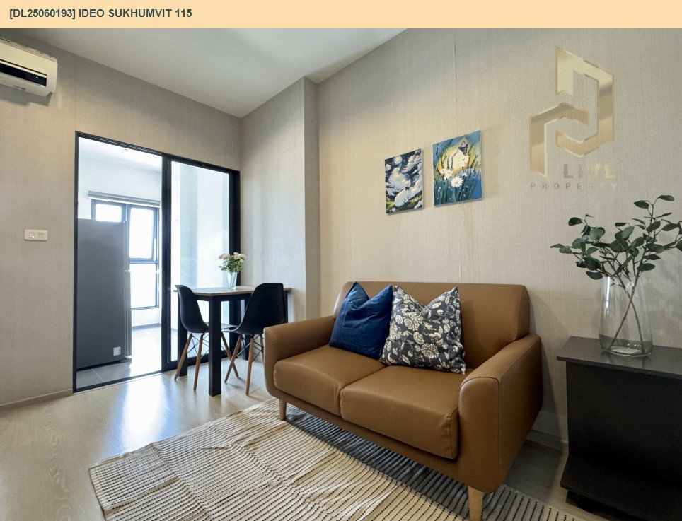 รูป MDL25060193 ให้เช่าคอนโด ไอดีโอ สุขุมวิท 115(IDEO Sukhumvit 115) เครื่องใช้ไฟฟ้าครบ พร้อมเข้ายู่โทรด่วน 063-869-2663LineID @952jdxxk - รูปที่ 4/8